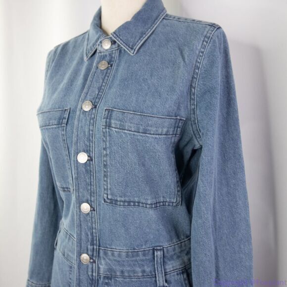 Madewell Denim Relaxed Coverall Jumpsuit in Glenroy Wash, NWT, size S - Picture 3 of 16